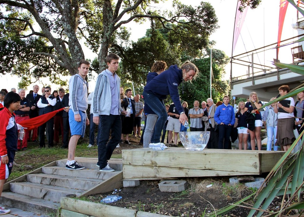 Mixing of the Waters - Opening Ceremony - 2012 470 Youth Worlds © Richard Gladwell www.photosport.co.nz